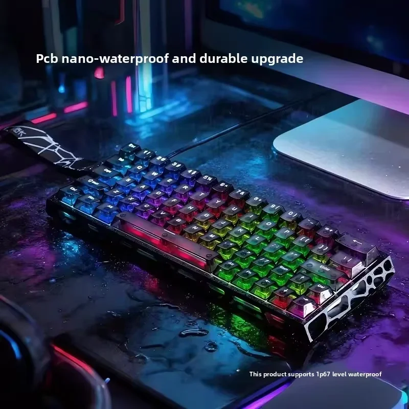 Novo teclado irok mg63 com fio liga de alumínio cnc interruptor