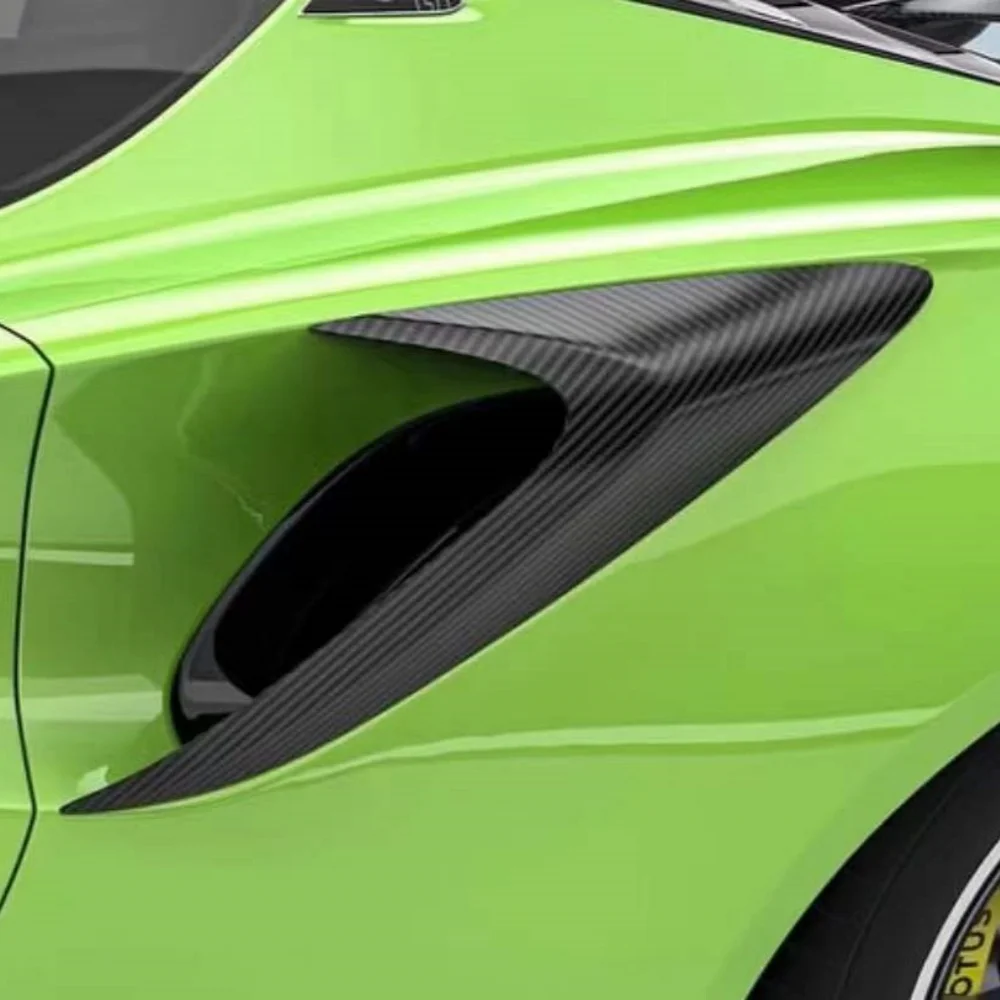 Dry Carbon Fiber Exterior Car Rear Side Air Intake Vent Outlet Cover Trim For Lotus Emira 2022 2023 2024 2025 Accessories