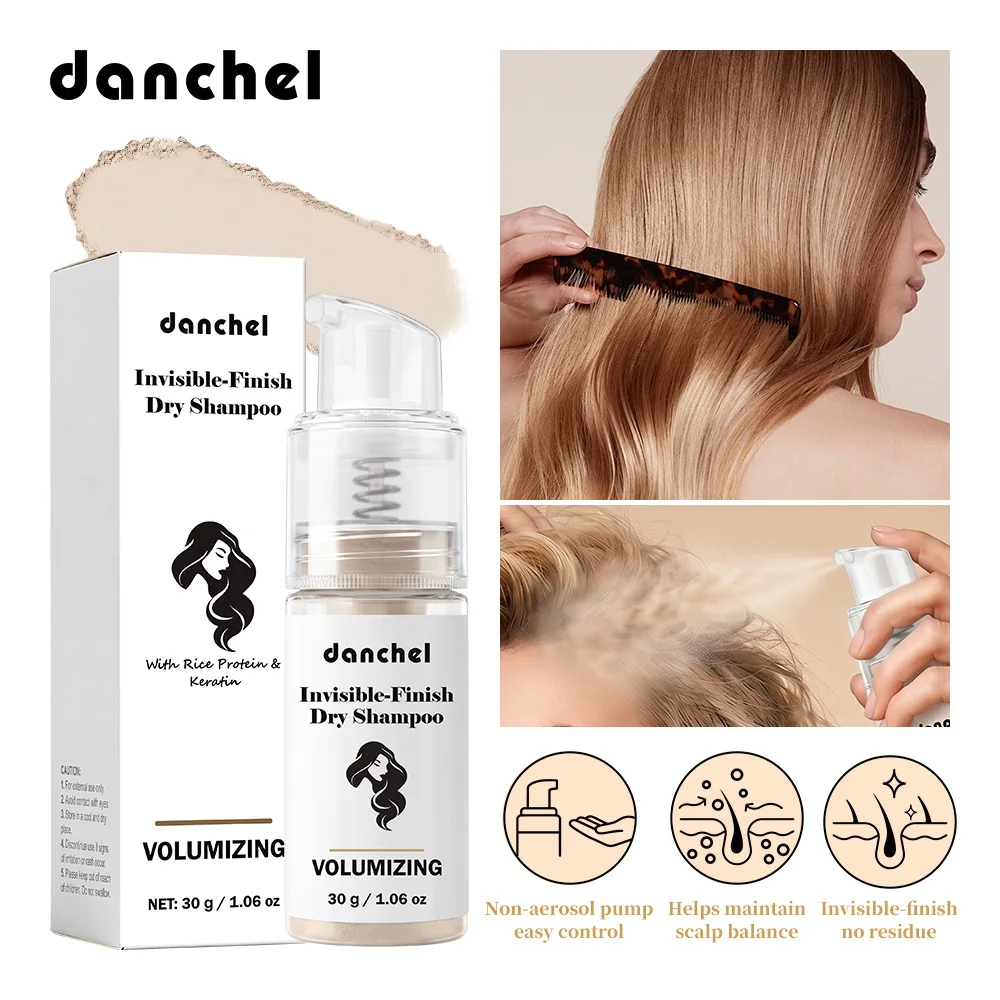 Invisible-Finish Dry Shampoo Oil Control 48H Fits All Hair Colors Protein Repair Strengthens Hair Ultra-fine Dry Hair Powder