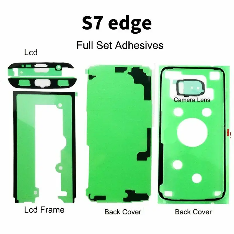 Full Set Waterproof Adhesive For Samsung s6 S7 S8 S9 S10 Screen Back Battery Cover Sticker Tape Glue