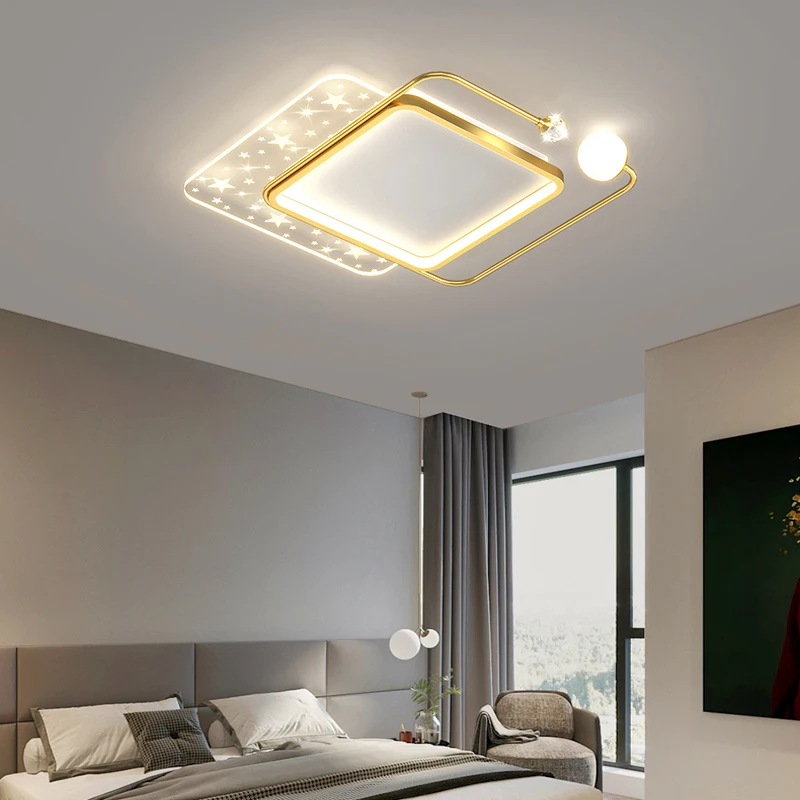 

Modern Simple Ceiling Lamp Living Bedroom Dining Room Round Square Black Gold Led Ceiling Light Home Indoor Lighting Decor Lamps