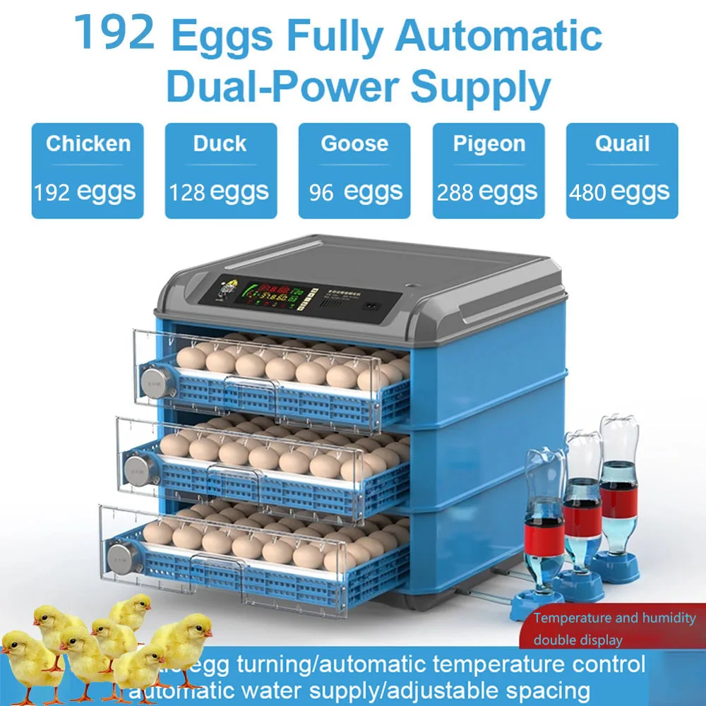 Incubators for Hatching Eggs , 24-256 Egg Incubator with Automatic Egg Turning and Humidity Control, Automatic Water Adding