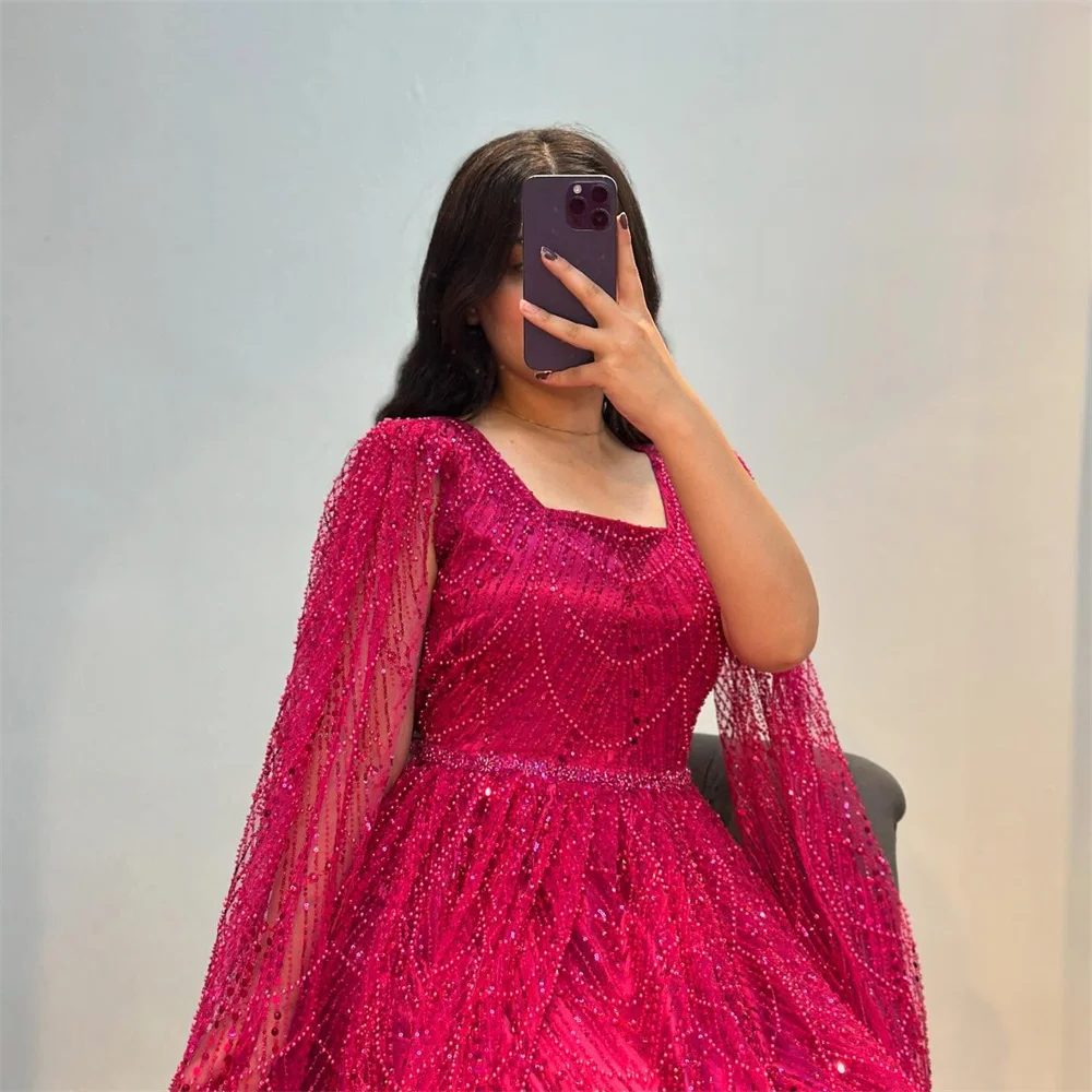 كاثي مخصص ألف خط ساحة طوق مطرزة فساتين لحضور الحفلات الموسيقية الديكور شال vestidos de noiva ثنيات الطابق طول مساء رسمي