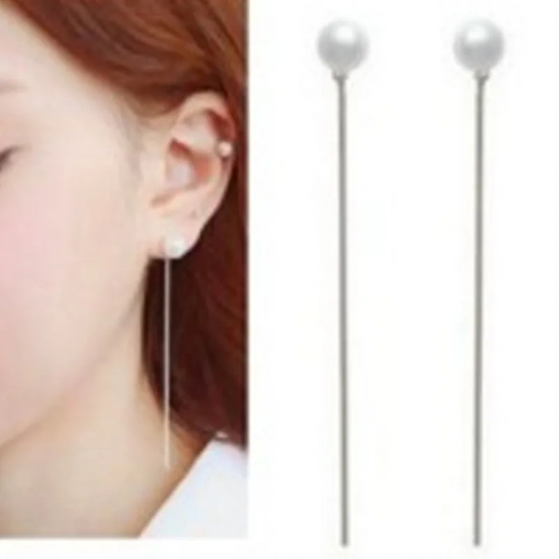 Hot Sale Fashion Listing Earrings Big Long Imitation Pearl Earrings Fashion Jewelry For Women Wedding Earrings