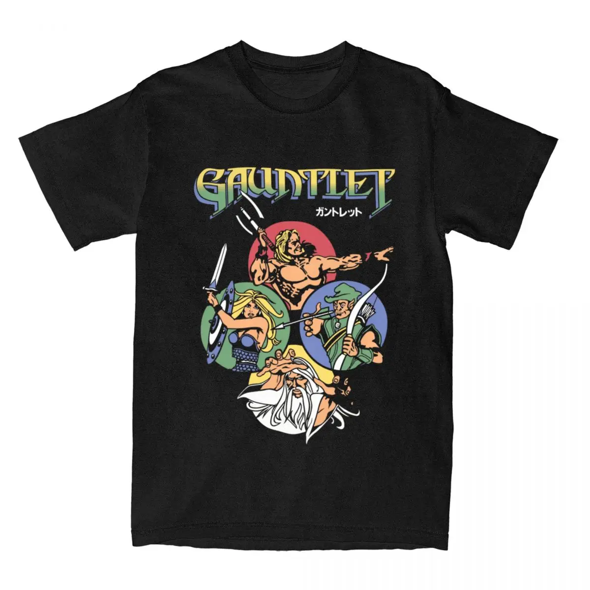 Arcade Old School Game 1985 Gauntlet Men Women\'s T Shirts Accessories Funny Tees Round Collar T-Shirt Pure Cotton Adult Clothes