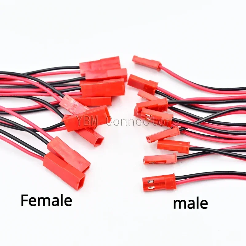 JST 2 Pin Male & Female Cable Connector JST 2P Wire Plug Jack Connectors for LED Lamp Strip RC BEC Battery DIY FPV Drone