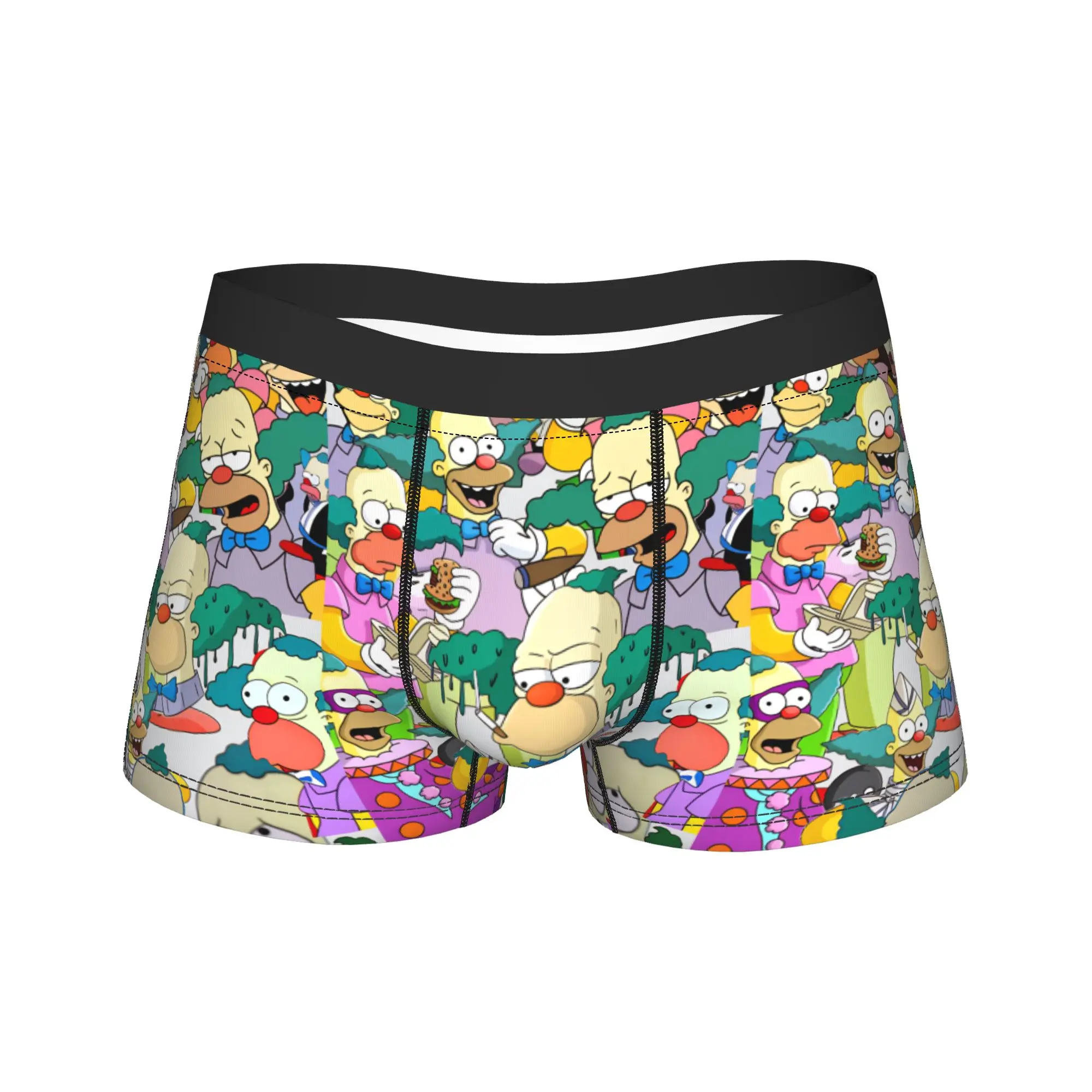 S-Simpsons Funny Clown Print Pattern Underwear  Printing Boxer Shorts Trenky Men Underpants Sexy Soft Boxer Brief Gift