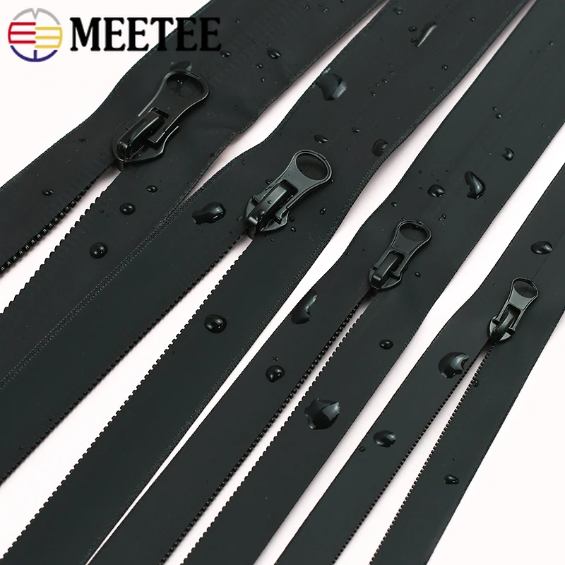 

2/5/10M Meetee 3#5#8#10# Waterproof Zipper Tapes Reverse Zip Pull Head Tent Invisible Nylon Zippers DIY Zips Repair Accessories