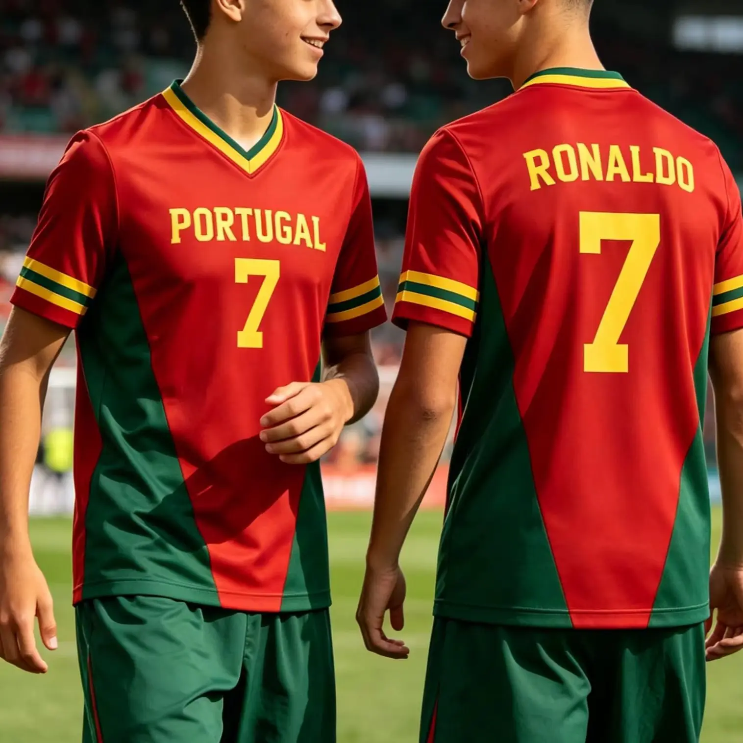 Portugal Soccer Fan Sports Top Men T Shirt Women Tee Boys Top Children Parent V Neck Child Quick dry short sleeves kids Tshirt