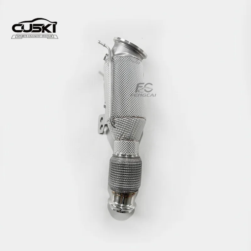 عادم ماسورة سفلية من الفولاذ المقاوم للصدأ عالي التدفق لسيارات BMW G20 M340 B58 Euro 6 مع مخرج طاقة للتحكم في نظام عادم OPF