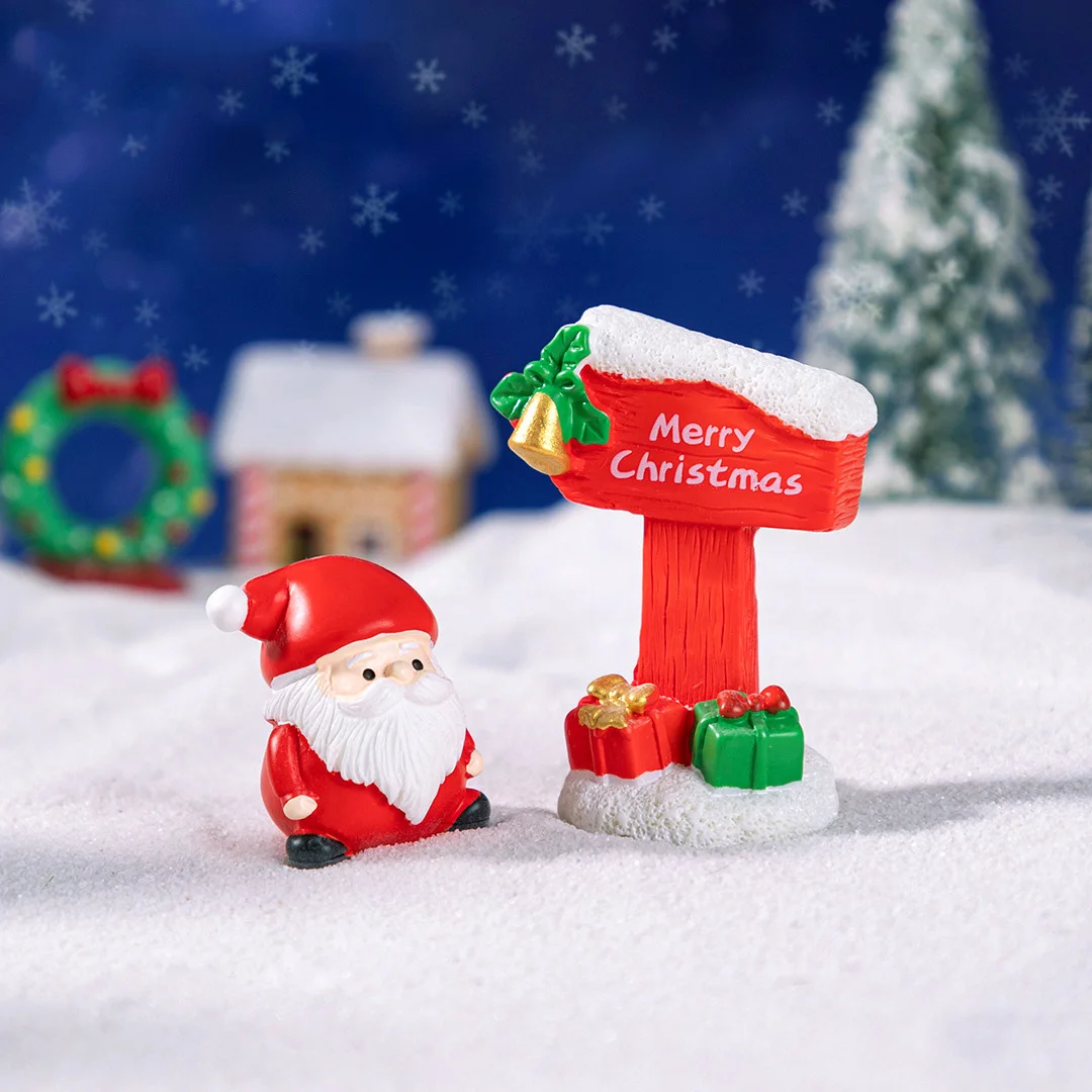 Miniature Ornament Creative Micro Landscape Decoration Diy Decoration Accessories High Quality Christmas Road Sign For Home
