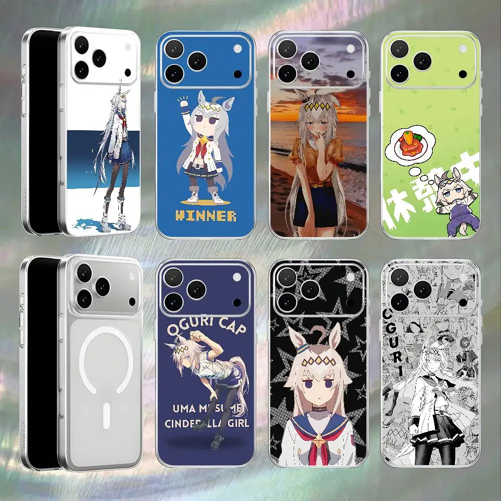 U-Uma Musume Pretty Derby Oguri Cap Magnetic Wireless Charging Transparent Phone Case For iPhone 17,16,15,14,13,12,Pro,Max,Plus