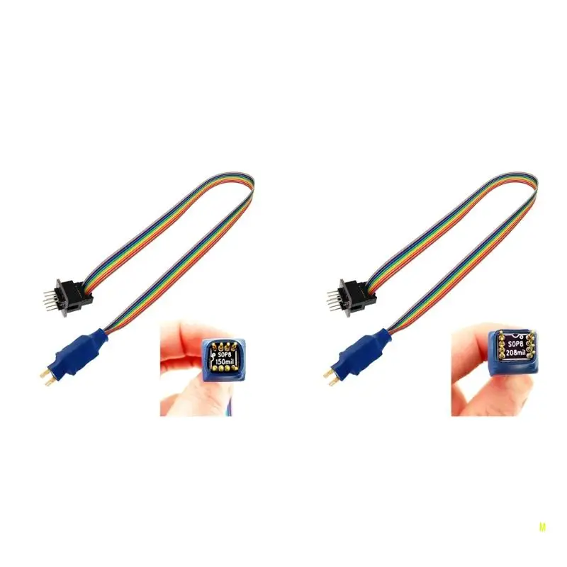 SOP8 Test Clip Probe Line For EEPROM 93CXX/25CXX/24CXX Circuit Programming On USB Programmer TL866 RT809F RT809H F19E