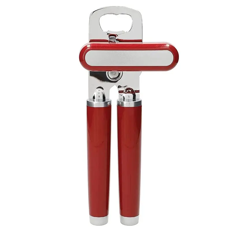 

ABDJ-Opener Can Opener With Ergonomic Handle Smooth Edge Cut Safety And Built-In Bottle Opener