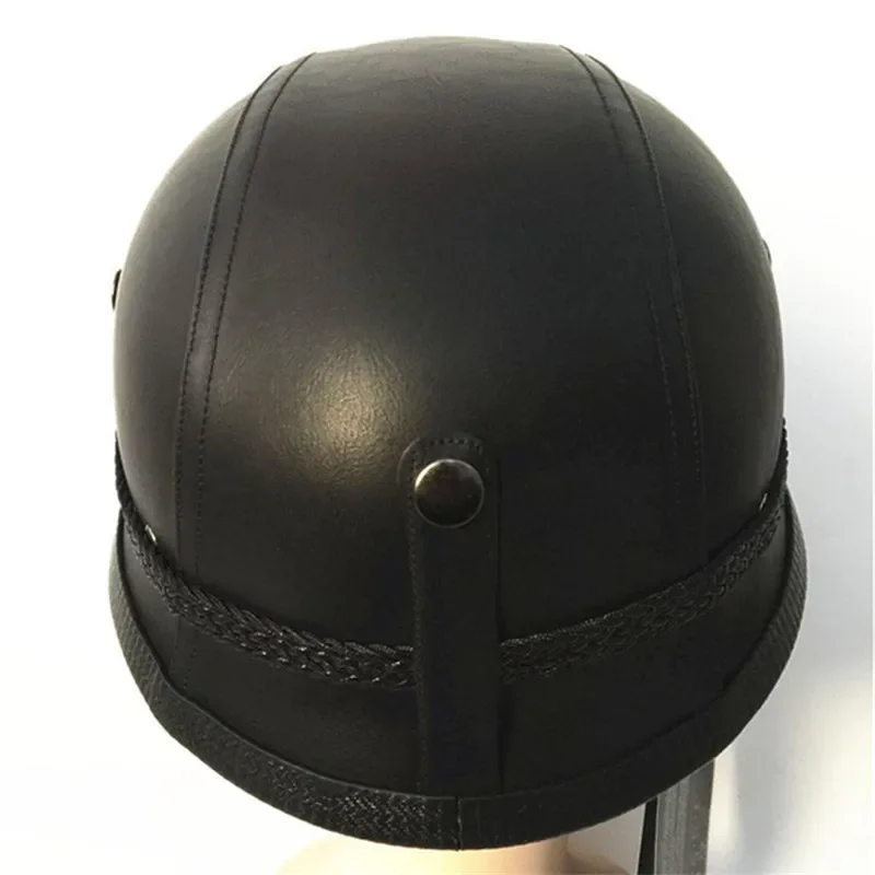 Motorcycle Helmet Unique 4 Types M/L/XL German Style Half Face Leather Vintage CE