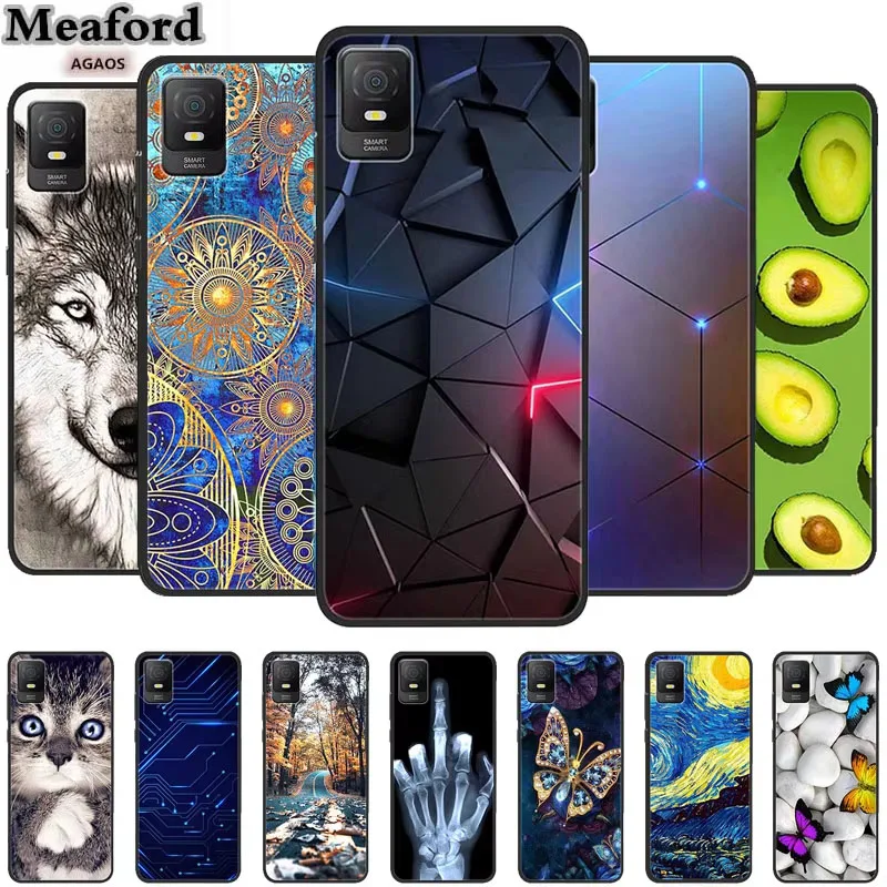 For TCL 403 Case Animals Silicone TPU Soft Shockproof Cover Phone Cases for TCL403 T431D T431Q T431E Funda Protective Wolf Capa