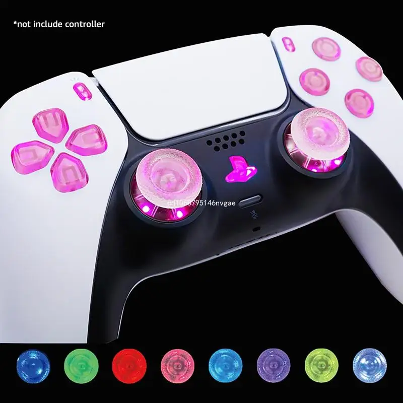 Multi-Colors Luminated D-pad Thumbsticks Face Buttons LED Kit for Controller 8 Color 5 Modes for Touch Control Classica