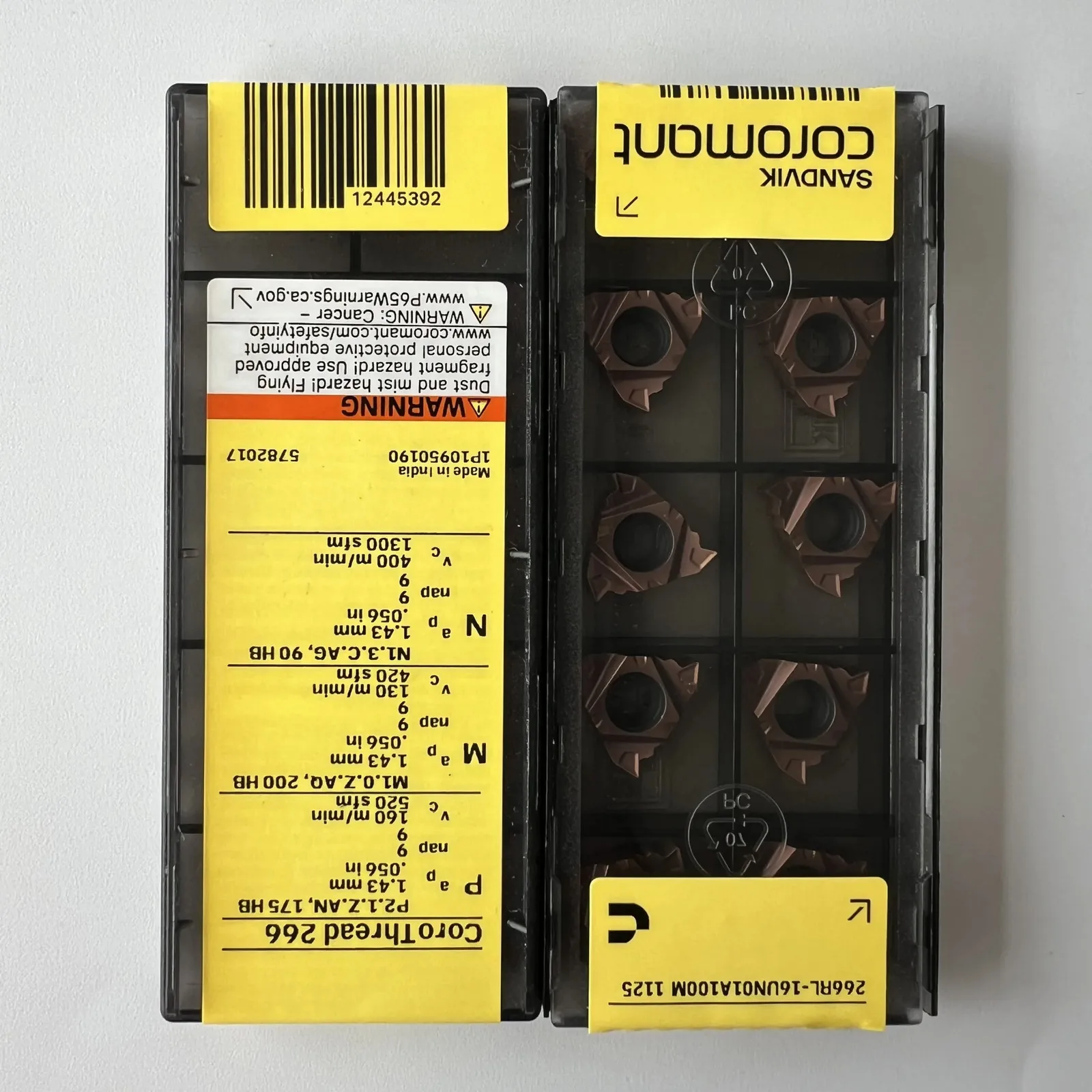 

Original SANDVIK / 266RL-16UN01A100M 1125 / Hard alloy CNC Blade 10 Pcs