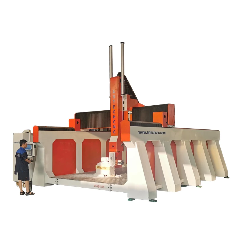 High Precision Top Brand 5Axis CNC Machining Center 3040 for Aluminum Acrylic Plastic 45 Degree Cutting Richauto Control