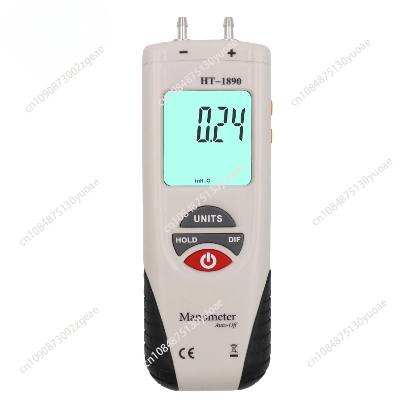 Handheld Gas Pressure Gauge Manometer, Digital Air Meter, Differential, HT-1890, +/-13.79Kpa, Wholesales