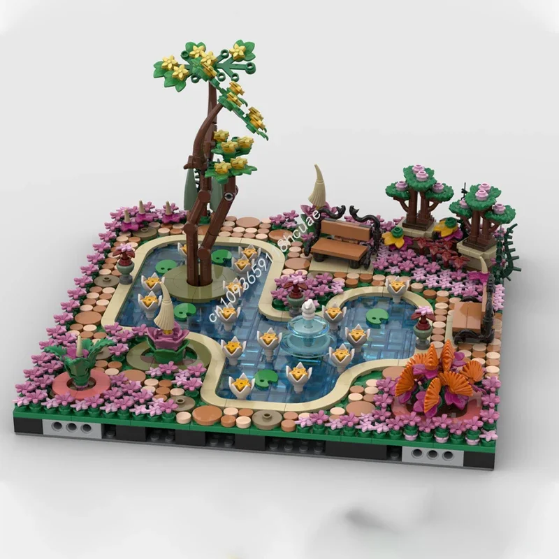 

1647pcs MOC Botanical Park version 2 Modular Buildings Building Blocks creativity Christmas toy Gift teenager Adult collector