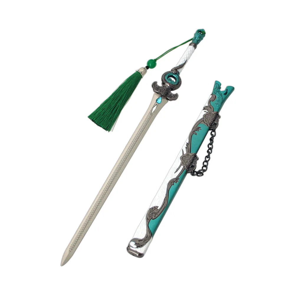 30cm Sixteen Prefectures Sword Keychain  All Metal Game Peripherals Kanata Weapon Sword Model Cosplay Prop Gifts Collections Toy