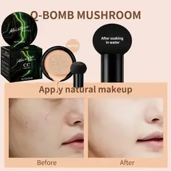 Moist Air Cushion CC Mushroom Head Powder Puff Quick Makeup Waterproof Base Makeup Foundation Cream Brightening Makeup Cosmetics