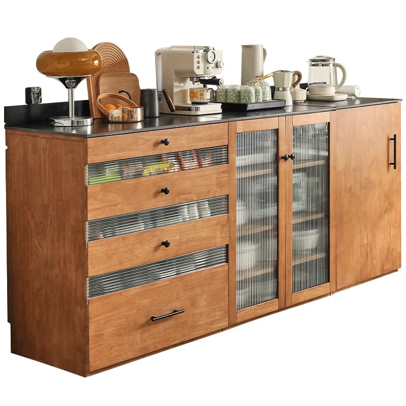 Solid wood dining side cabinet, tea cabinet, cupboard, stove cabinet against the wall, locker side cabinet, kitchen and dining