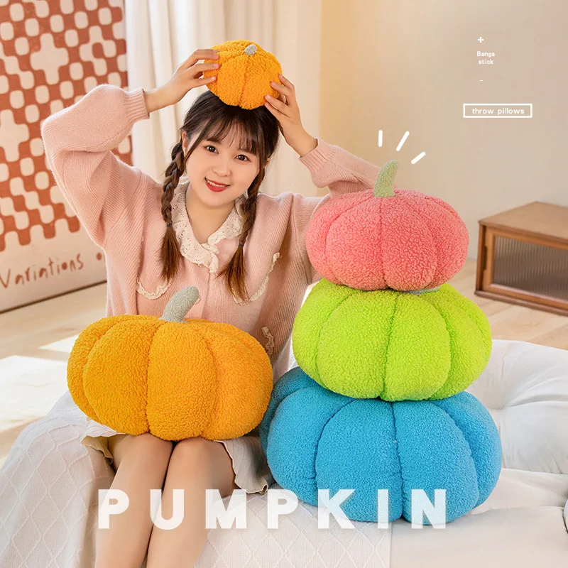 New 1pc 18cm-50CM Soft Pumpkin Pillow Pumpkin Plush Toy Sofa Cushion Bedroom Decoration Kids Birthday Gift Baby Soothing Pillow