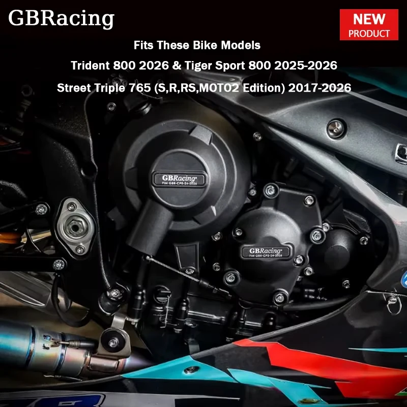 

V2 Trident 800 2026 Motorcycles Engine cover Protection case for GBRacing For Tiger Sport 800 2025-2026 New Engine Guard