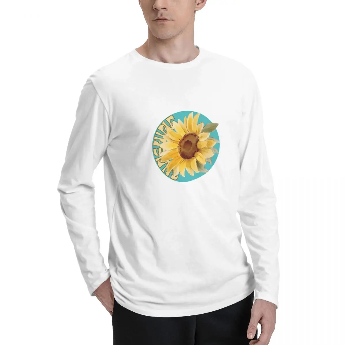 Zonnebloem _ _ Zonneschijn Katoenen T-Shirt Met Lange Mouwen-Zacht, Ademend En Perfect Voor Casual En Gelaagde Outfits