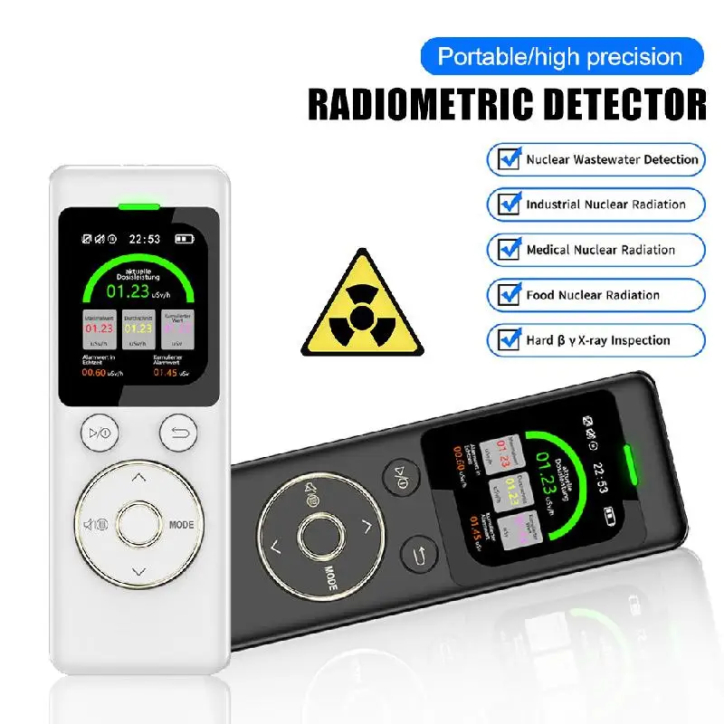 

1Pc Geiger Counter High Precision Nuclear Radiation Detector 2" Color Display X-ray Beta Gamma Detector Geiger Counter Dosimeter