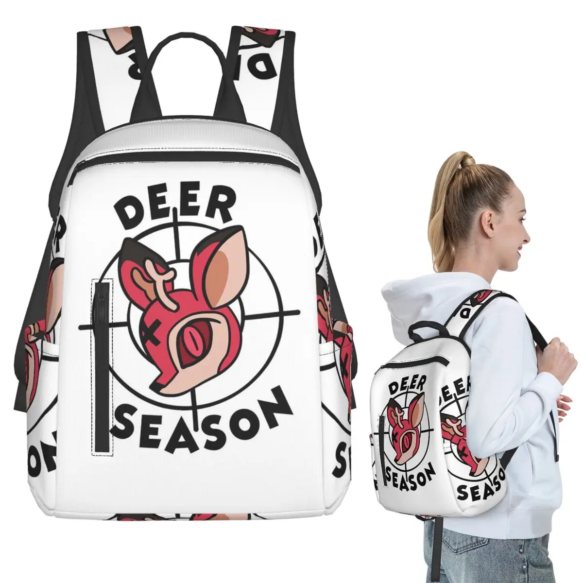 

Alastor Deer Season Backpack Student BookBag Kids School Bag Laptop Shoulder Bags Boys Girls