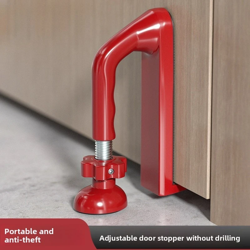 Adjustable Door Stopper Security Anti Theft Anti Prying Door Wedge Home Hotel Travel Safety For Women Solo Living Lock Door Tool