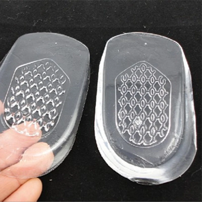 Protect Heel Transparent Silica Gel Palm Pad Massage foot High heel Arch Running insoles Insert Cushion 1pair=2pcs