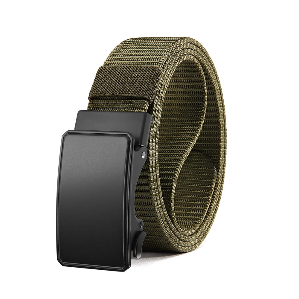 Men's Elastic Metal Automatic Buckle Tactical Belt