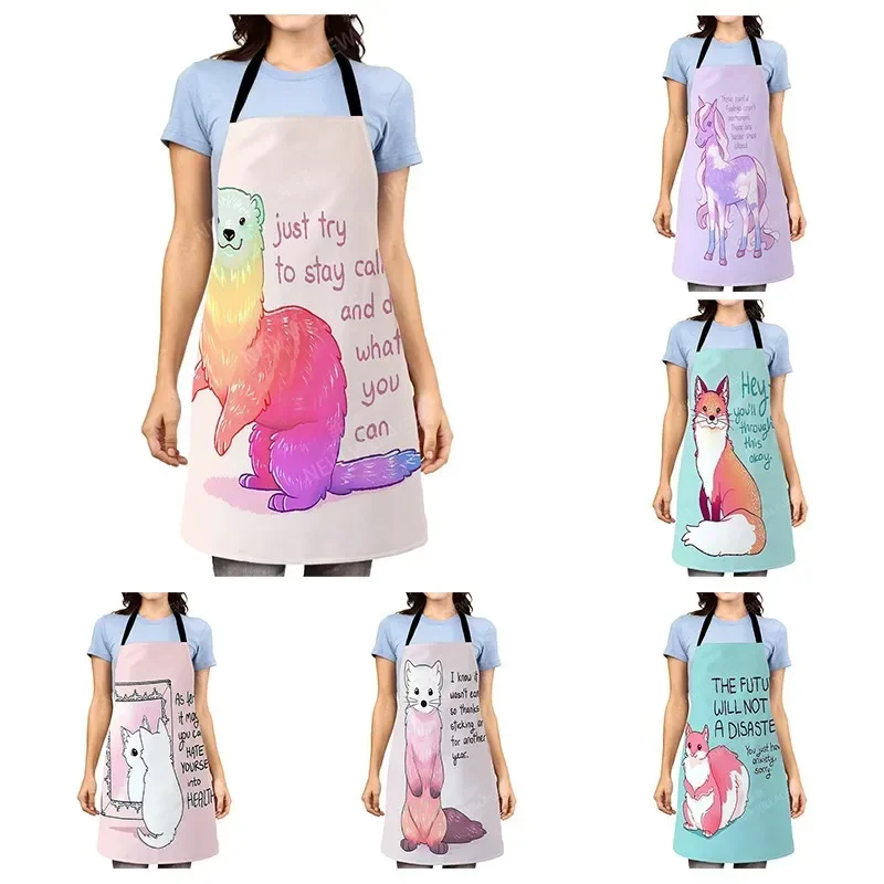 Aesthetic Women kitchen apron kids original Children Waterproof girl  princess waiter work apron oil proof cartoon kawaii cute