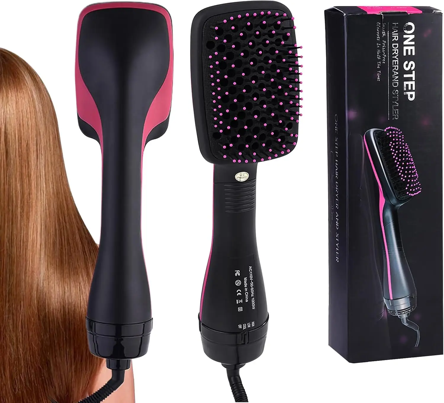 

2 in 1 Hair Dryer & Styler, Negative Ion Blow Dryer Brush for Smooth, Voluminous Hair