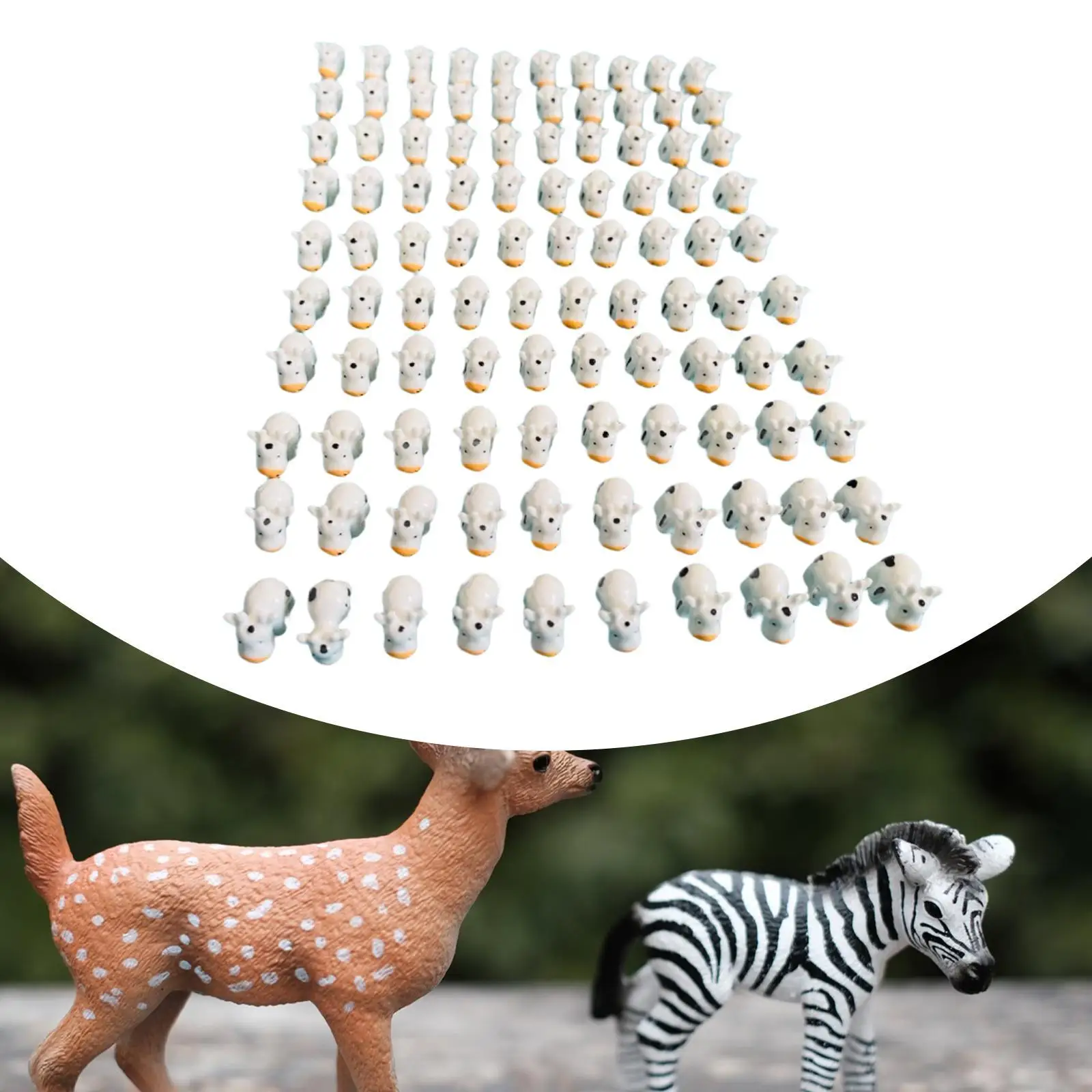 100 Pezzi Mucche in Miniatura per Nascondere Mucche in Resina Scultura Animali Statue per Case delle Bambole Giardino Fata Micro Paesaggio Bomboniere