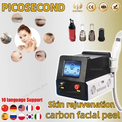 Máquina láser de picosegundos para eliminación de tatuajes, máquina de Peeling de carbono, láser ND YAG de alta potencia, más profesional