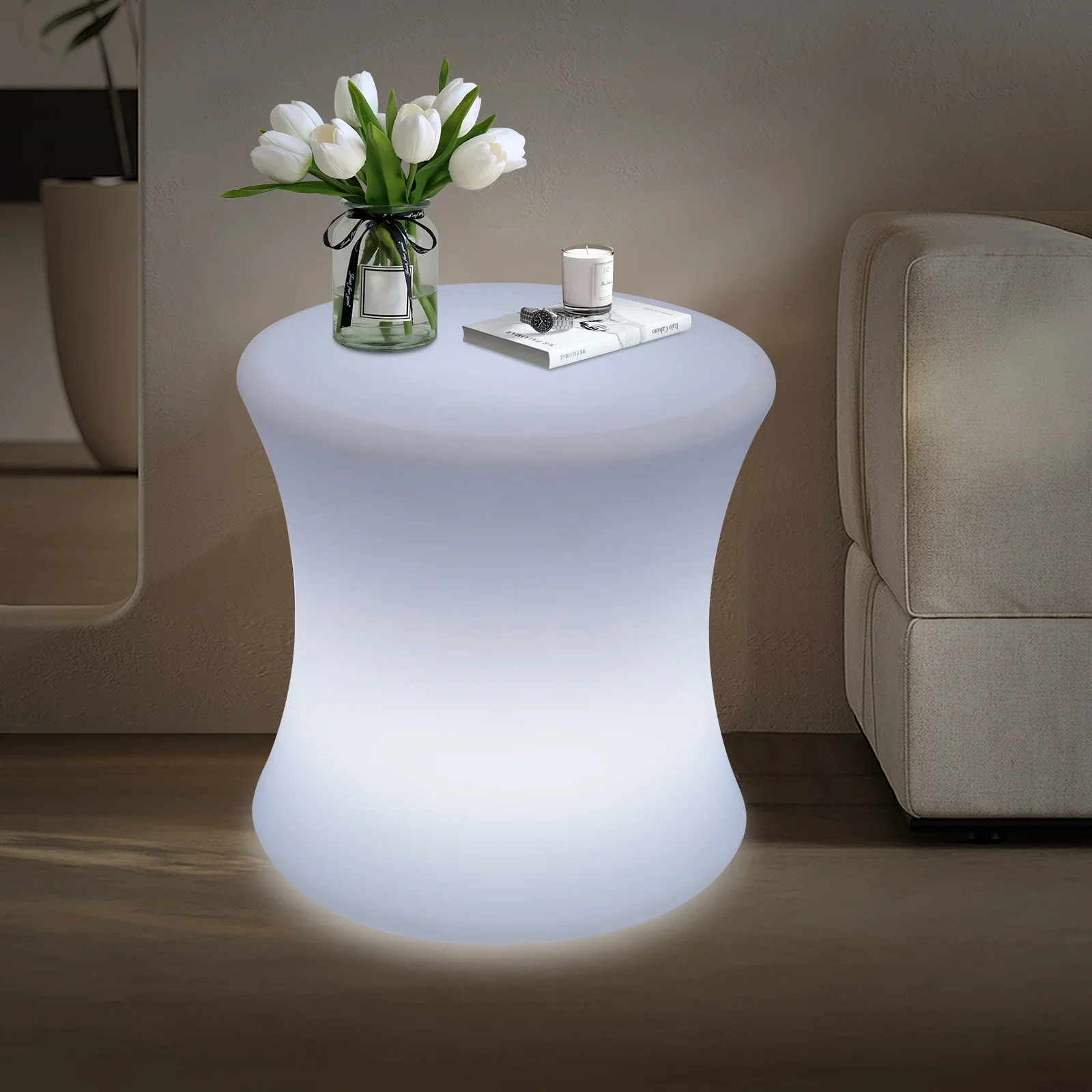 

LED Drum-Shaped Stool: Stylish, Durable Seating with 16 Colors and 4 Modes to Create Perfect Atmospheres