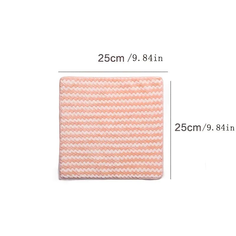 5PCS/10PCS Microfiber Towels Absorbent Kitchen Cleaning Cloth Non-stick Oil Dish Towel Rags Napkins Tableware Household Cleaning