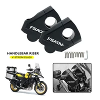Para SUZUKI DL650 v-strom 650 DL 650 VStrom 650 VStrom650 manillar de motocicleta elevador barra montaje mango abrazadera plata negro