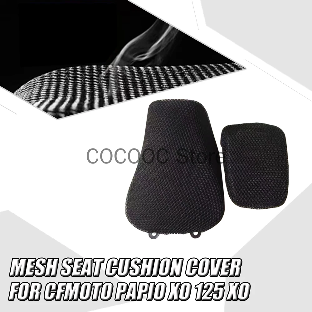 For CFMOTO Papio XO 125 Sun Protection Cushion Cover 3D Honeycomb Mesh Heat Insulation Breathable Cushion Cover Net FIT XO125