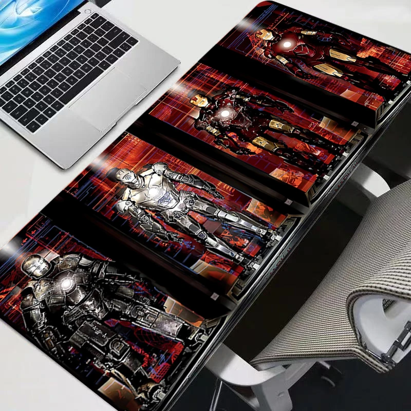 الألعاب لوحة المفاتيح البساط الكمبيوتر المحمول HD طباعة أنيمي ماوس الوسادة مكتب الكمبيوتر الرجل الحديدي المطاط تمديد مكتب حصيرة ألعاب الكمبيوتر خزانة ماوس #1