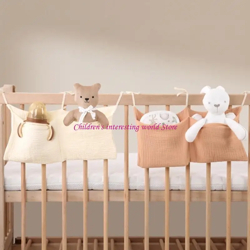 

Space Saving Baby Bed Hanging Organizes Storage Pouches Multipurpose Hanging Nursery Storage for Diapers Clothes & Toy 425F