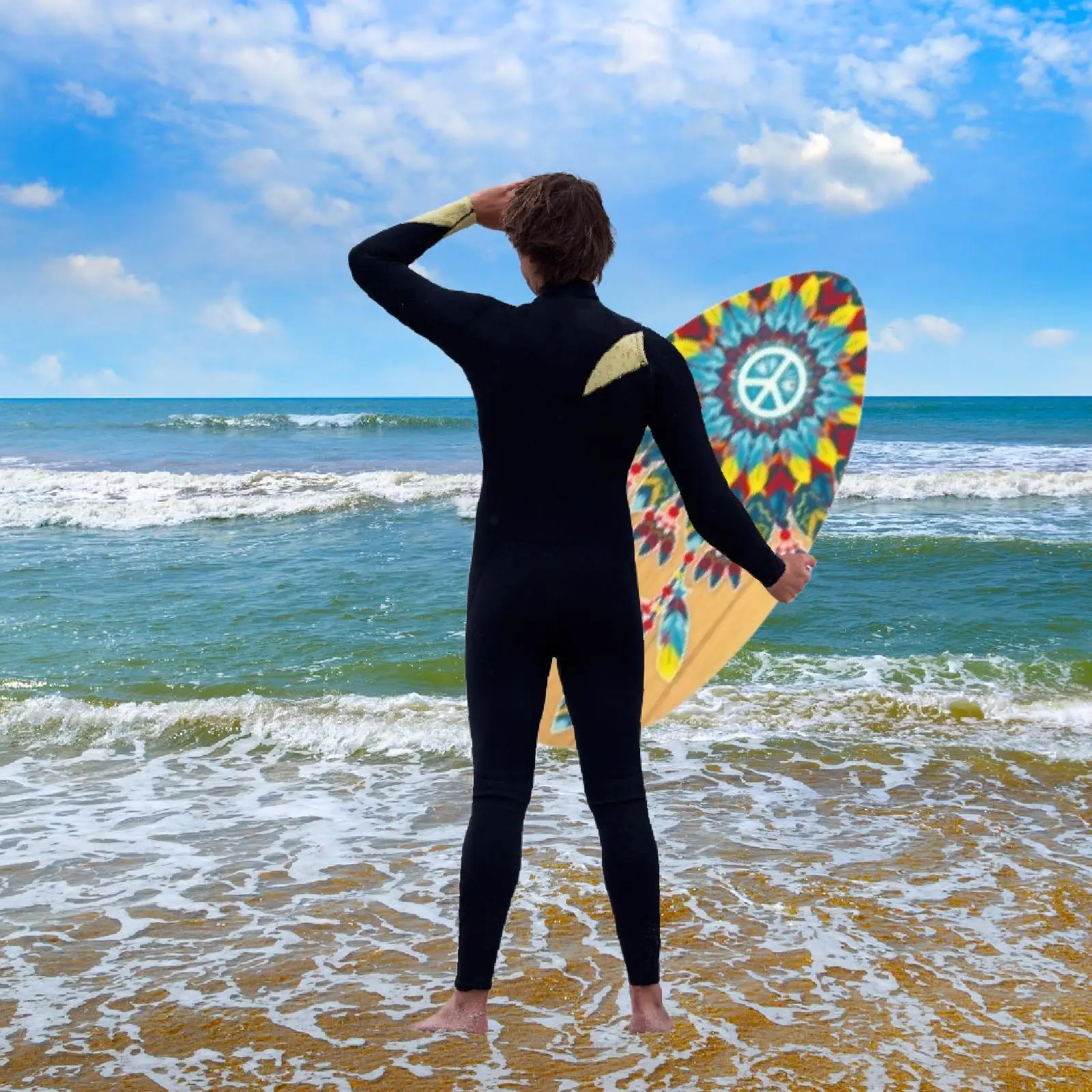 Wooden Beach Skimboard Lightweight Surfing Board Durable Water Toy for Adults for Outdoor Lake or Ocean Activities