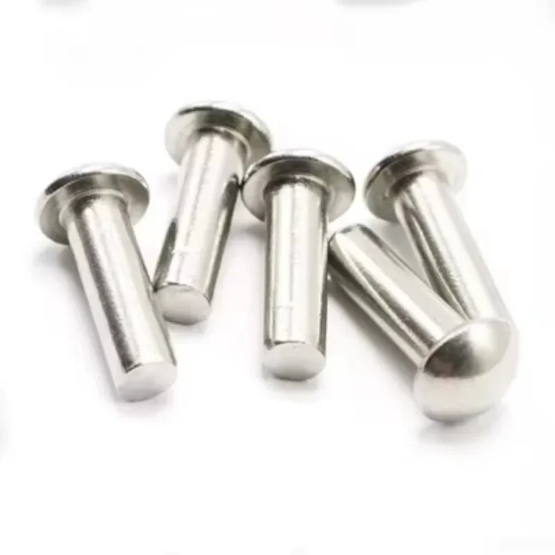 

aMxoOZxr 20pcs M6 stainless steel semicircular head rivet solid rivet household solids round cap decoration bolts 6mm-16mm lengt
