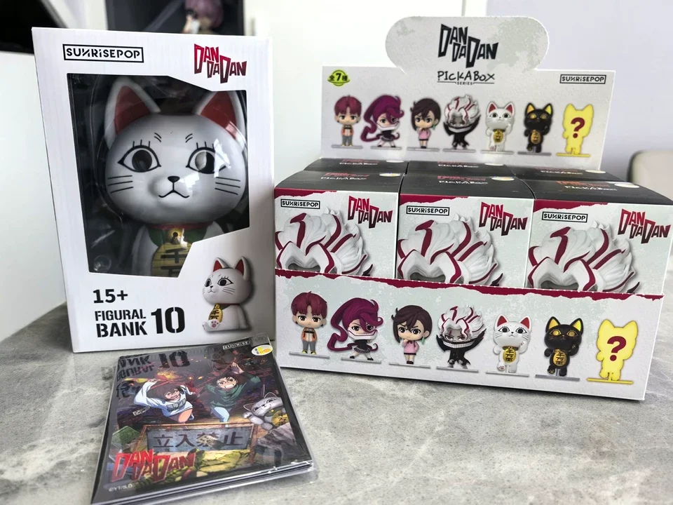 Disponibile Bandai SUNRISEPOP Dandadan Blind Box - Chibi Ekuran e set di figure di versione Q della nonna ad alta velocità, arredamento ufficiale per scrivania anime
