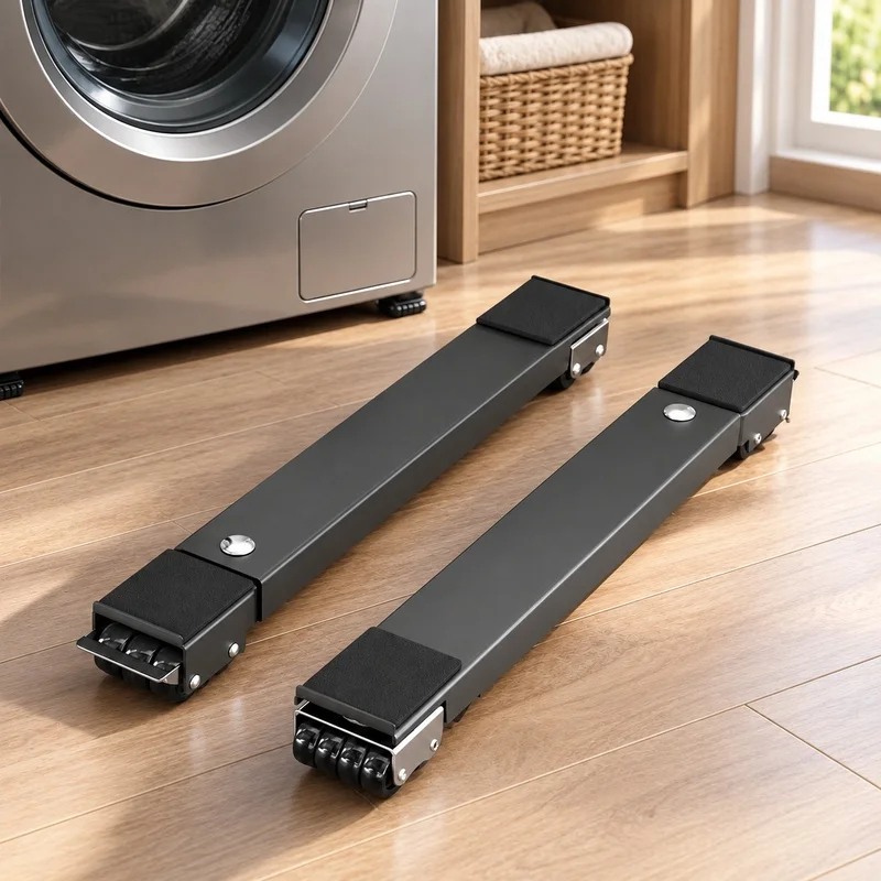 Set of 2 Heavy-Duty Appliance Dollies Featuring 24 Swivel Wheels and Adjustable Frames for Easy Furniture Transport